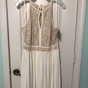 Gold and White Dress